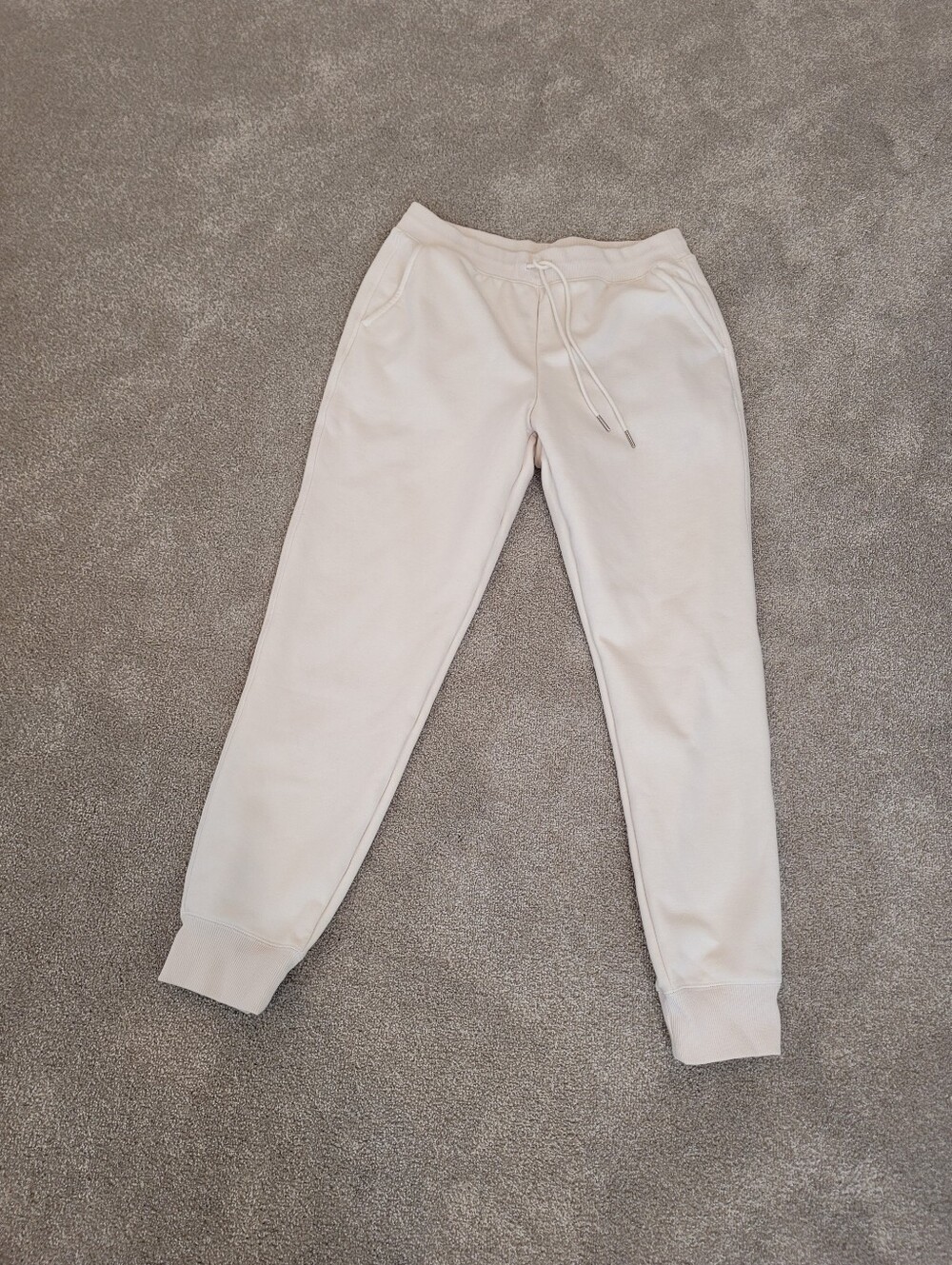 Uniqlo HEATTECH Women's Ivory Fleece Jogger Pants XL Elastic Waist